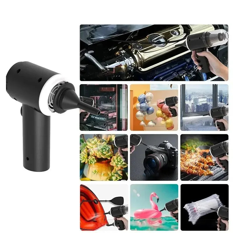9000Pa Cordless Car Vacuum – Portable USB Rechargeable Mini Vacuum Cleaner for Wet & Dry Cleaning | Perfect for Cars & Home