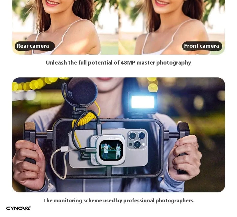 CYNOVA Founist Vlogmate Mini AMOLED Screen Magnetic Selfie Monitor Screen Remote Control 700nits