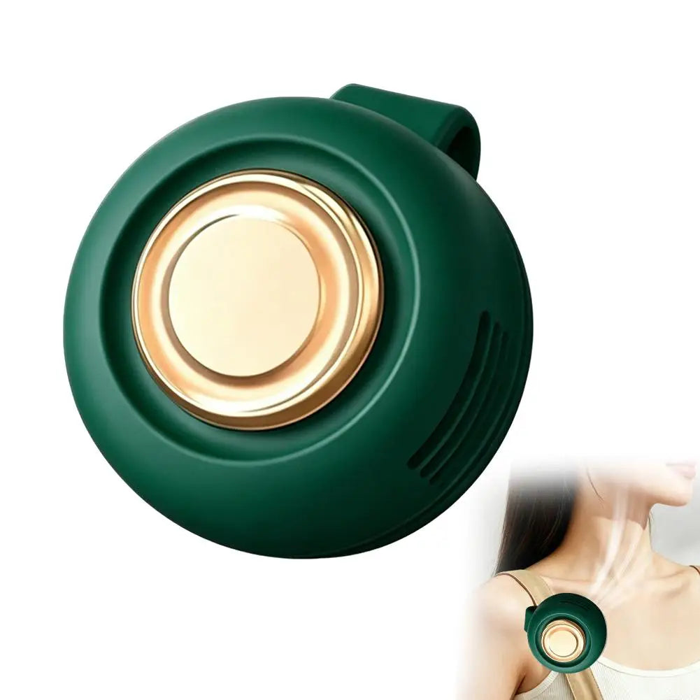 Portable Clip Fan Mini Handsfree Rechargeable Bladeless Electric Fan Clip Waist Fan Silent Strong Wind Leafless Fan For Outdoor