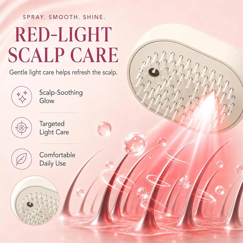3-in-1 Electric Scalp Massager & Self-Cleaning Hair Care Comb