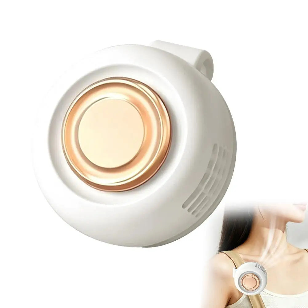 Portable Clip Fan Mini Handsfree Rechargeable Bladeless Electric Fan Clip Waist Fan Silent Strong Wind Leafless Fan For Outdoor