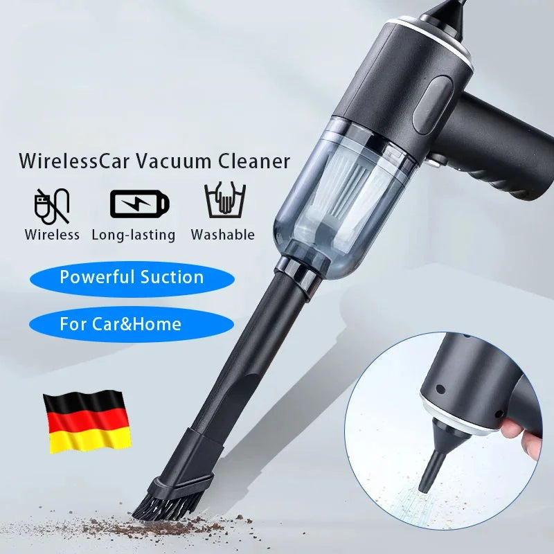 9000Pa Cordless Car Vacuum – Portable USB Rechargeable Mini Vacuum Cleaner for Wet & Dry Cleaning | Perfect for Cars & Home