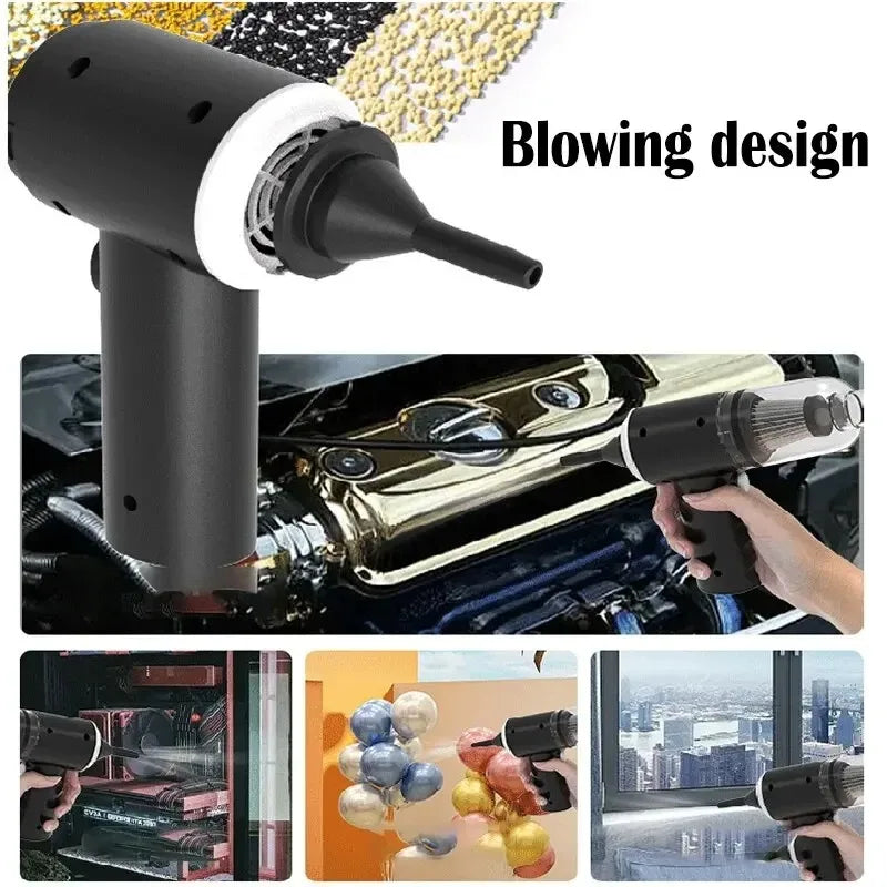 9000Pa Cordless Car Vacuum – Portable USB Rechargeable Mini Vacuum Cleaner for Wet & Dry Cleaning | Perfect for Cars & Home