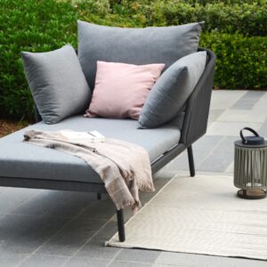 Samso Luxury Metal Lounger (Finish Colour - Grey)