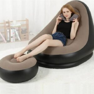 Family Inflatable Lazy Sofa, Inflatable Lounge Chair With Ottoman