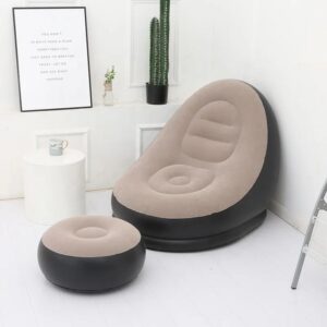 Family Inflatable Lazy Sofa, Inflatable Lounge Chair With Ottoman